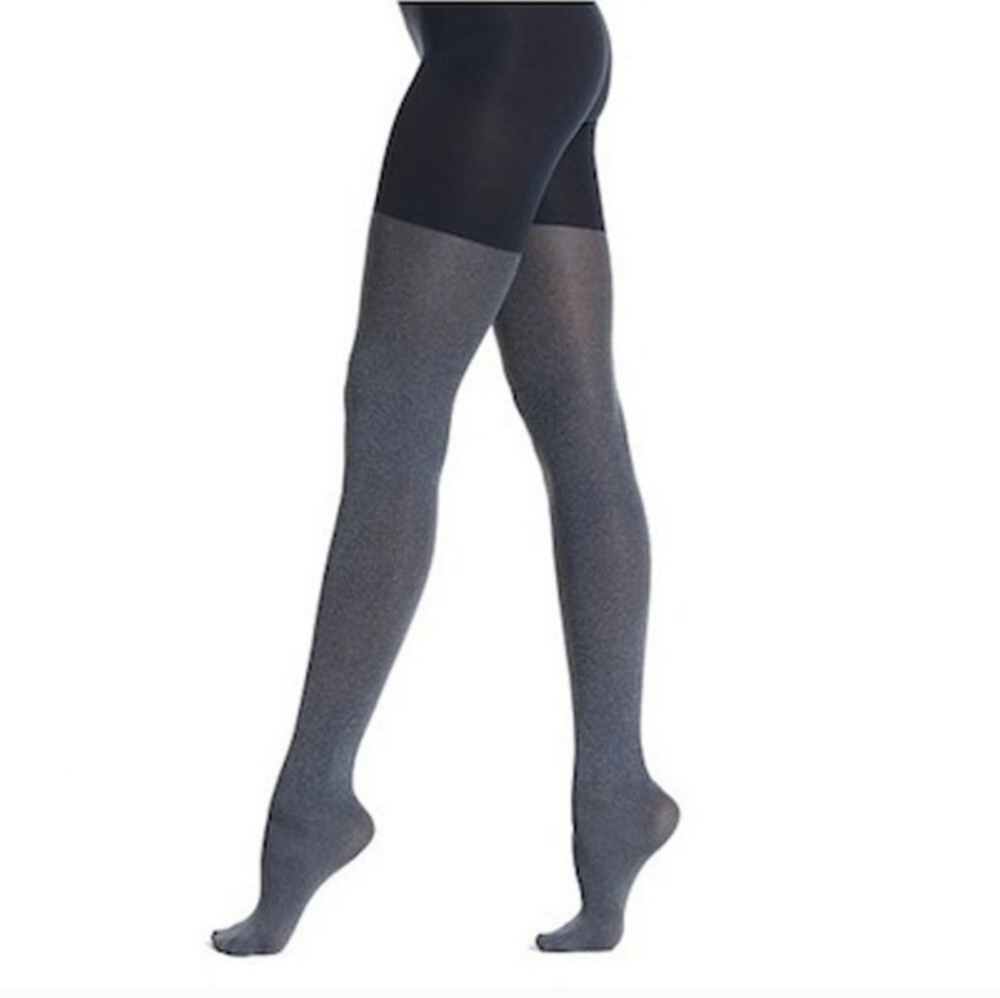 Spanx Star Power Center-Stage Shaping Tights Heathered Navy Sizes A & E New 2215